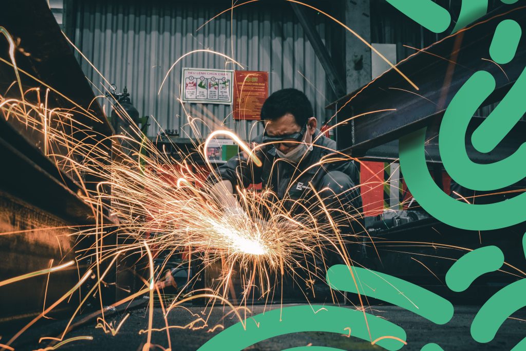 Industrial workshop work on tooling as part of rotomoulding product development